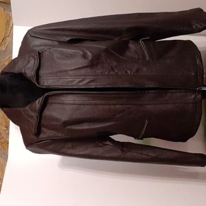 Leather Jacket, womens, size M, East 5th, dark brown